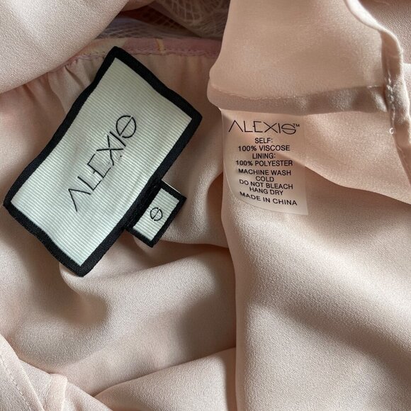 Alexis Beaumont Pink Floral Lace Ruffle Mini Dress - Picture 6 of 7